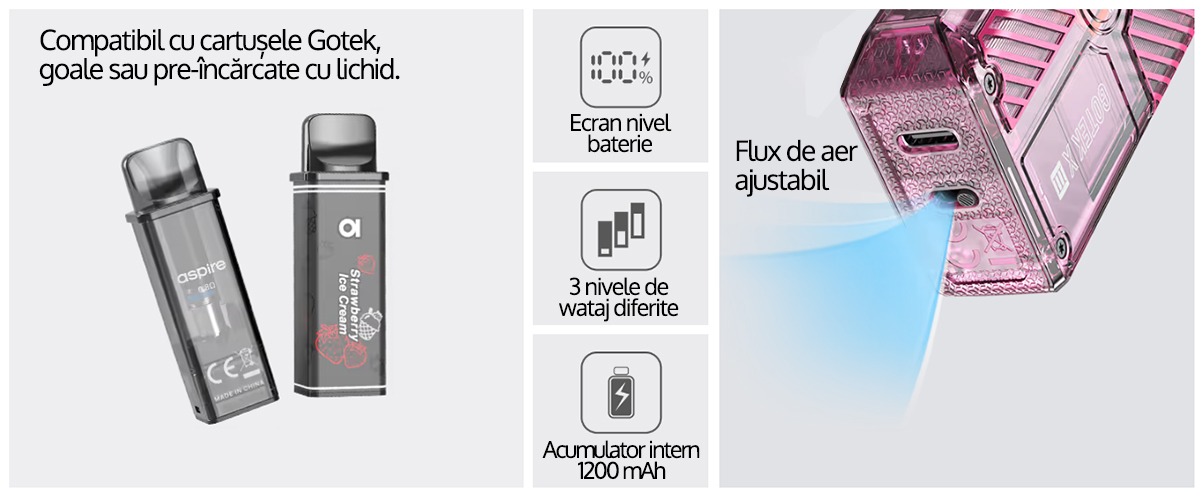 cartuse gotek aspire